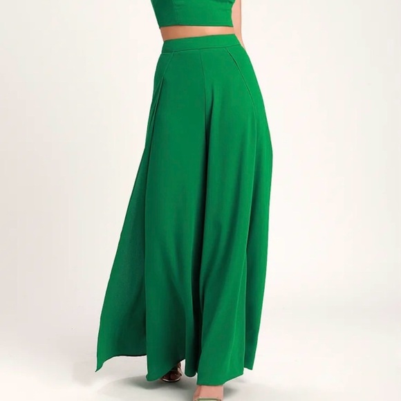 Lulus Pants - Lulu's Emerald Green High-Waist Pants